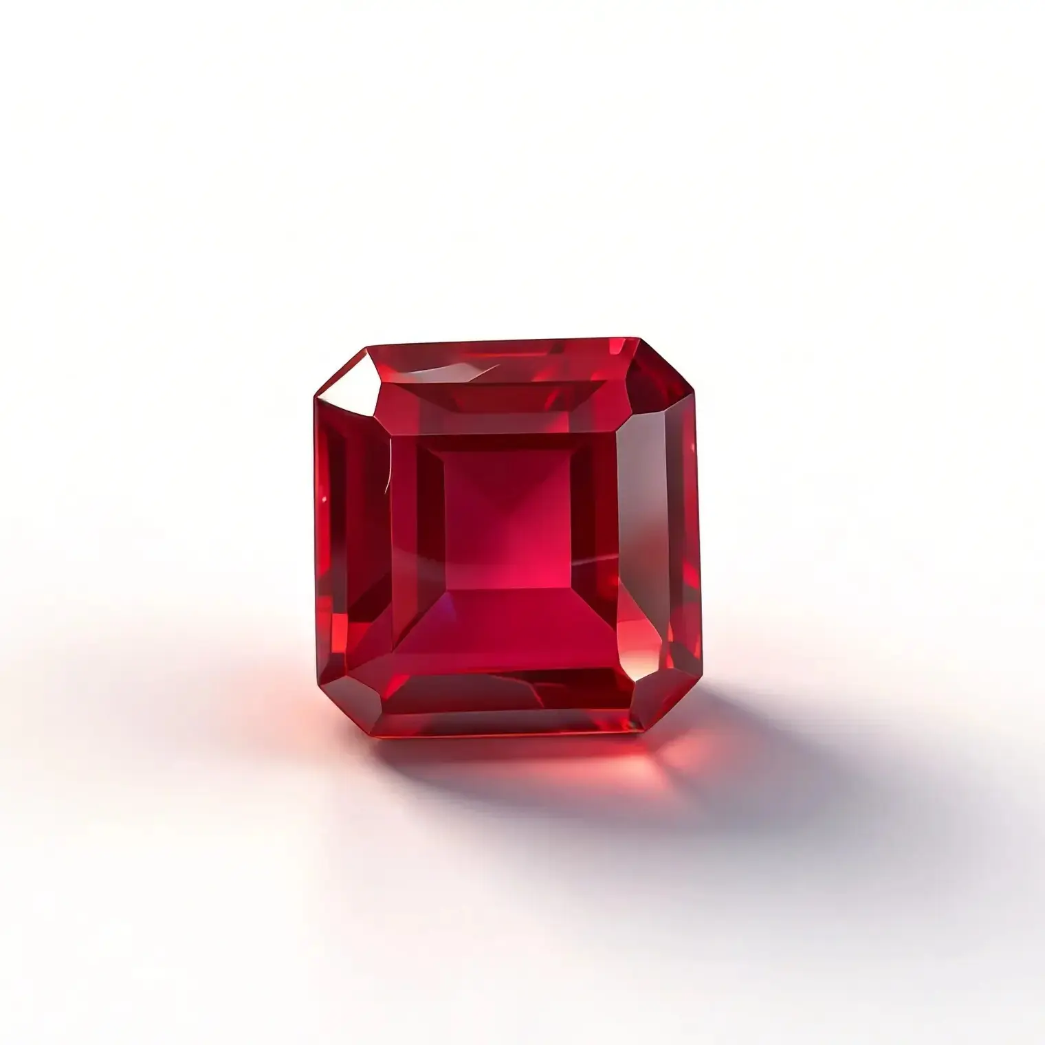 Lab-Grown Asscher Ruby with AGL Certificate