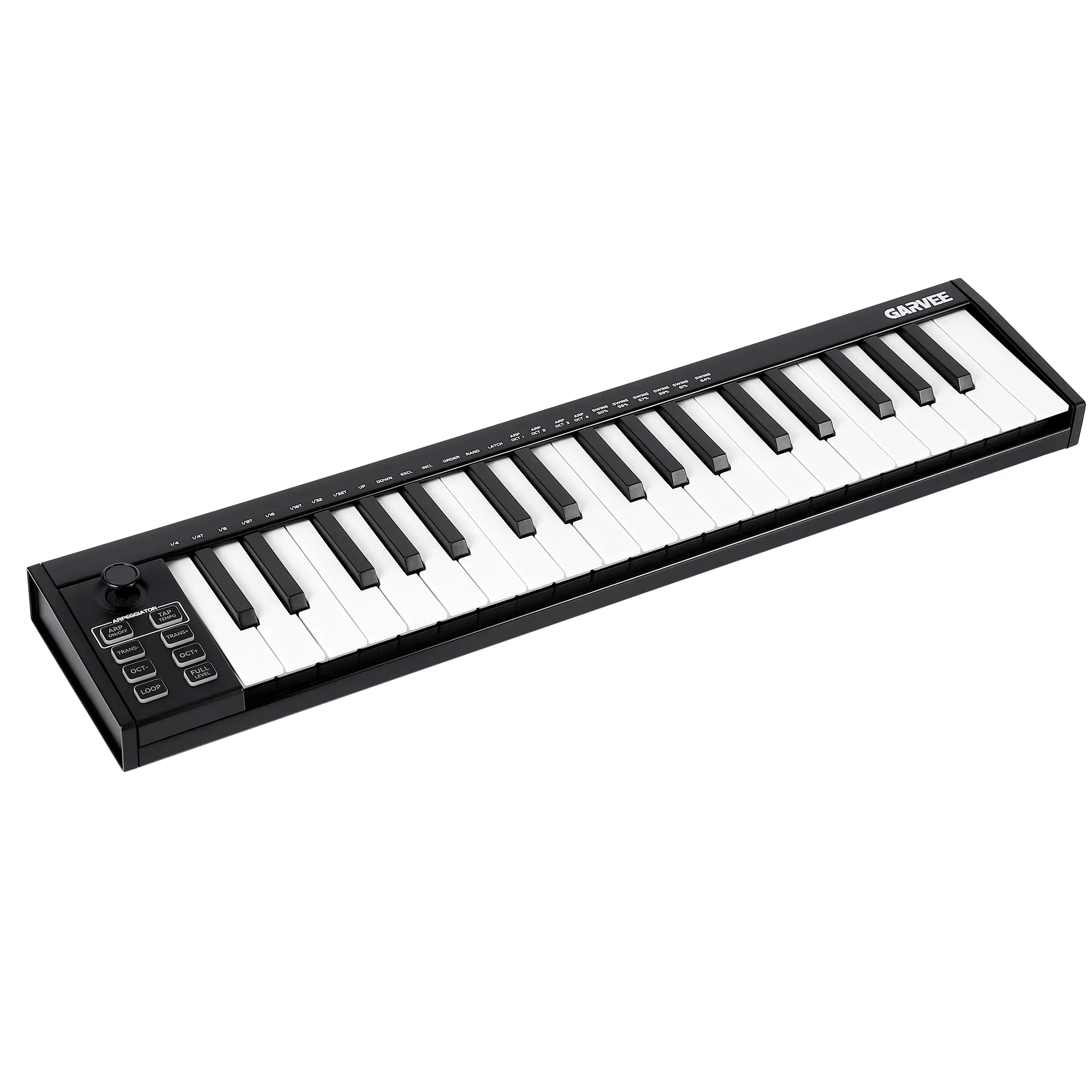 37-Key USB MIDI Keyboard Controller – DAW Integration, 8 Speed-Sensitive Drum Pads, OLED Display, Lightweight & Portable – Ideal for Studio, Home Recording, Live Performance