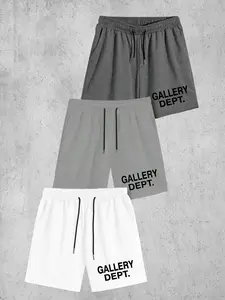 Gallery Dept Couple Casual Pants, Loose Gym Shorts Unisex, Comfortable Running Pants, Daily Style Three-Piece Set