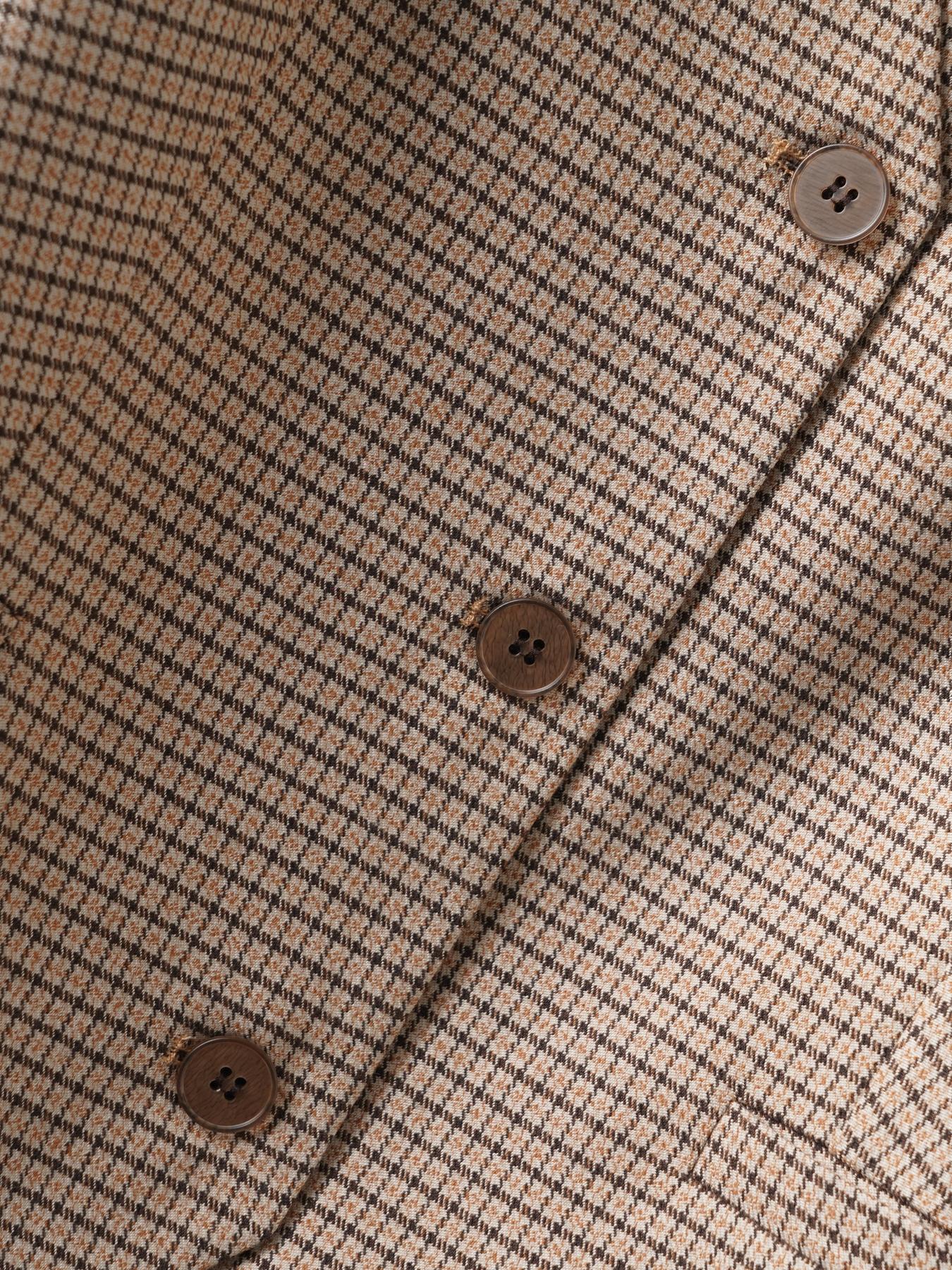 Women's Plaid Print Button Front Vest Blazer, Casual V Neck Sleeveless Waistcoat for Work Office Business, Ladies Spring & Fall Clothes, Formal Wear