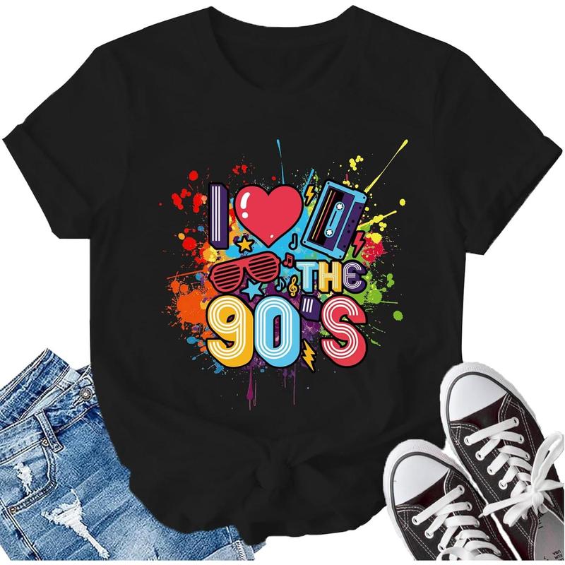 Men's 90s LBP Streetwear T-Shirt - Foldable, Athletic, Casual Retro Party Music Top with Vivid Print