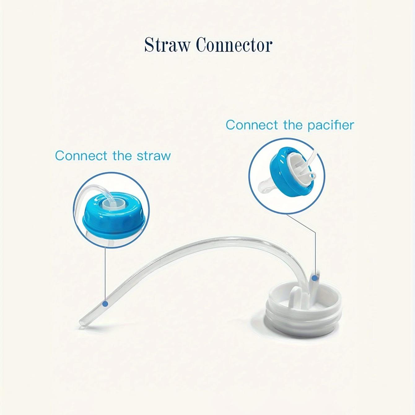 150ml Baby Bottle, 1 Box Hands Free Baby Feeding Bottle with Straws and Silicone Pacifier, Cute Baby Bottle for Breastfeeding, Newborn Baby Essentials Accessories