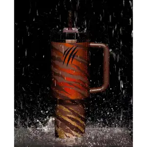 Stan LoveShack Limited Edition Holiday 40OZ H2.0 Double Walled Vacuum Insulated Stainless Steel Tumbler with Handle for Outdoor Camping and Travel
