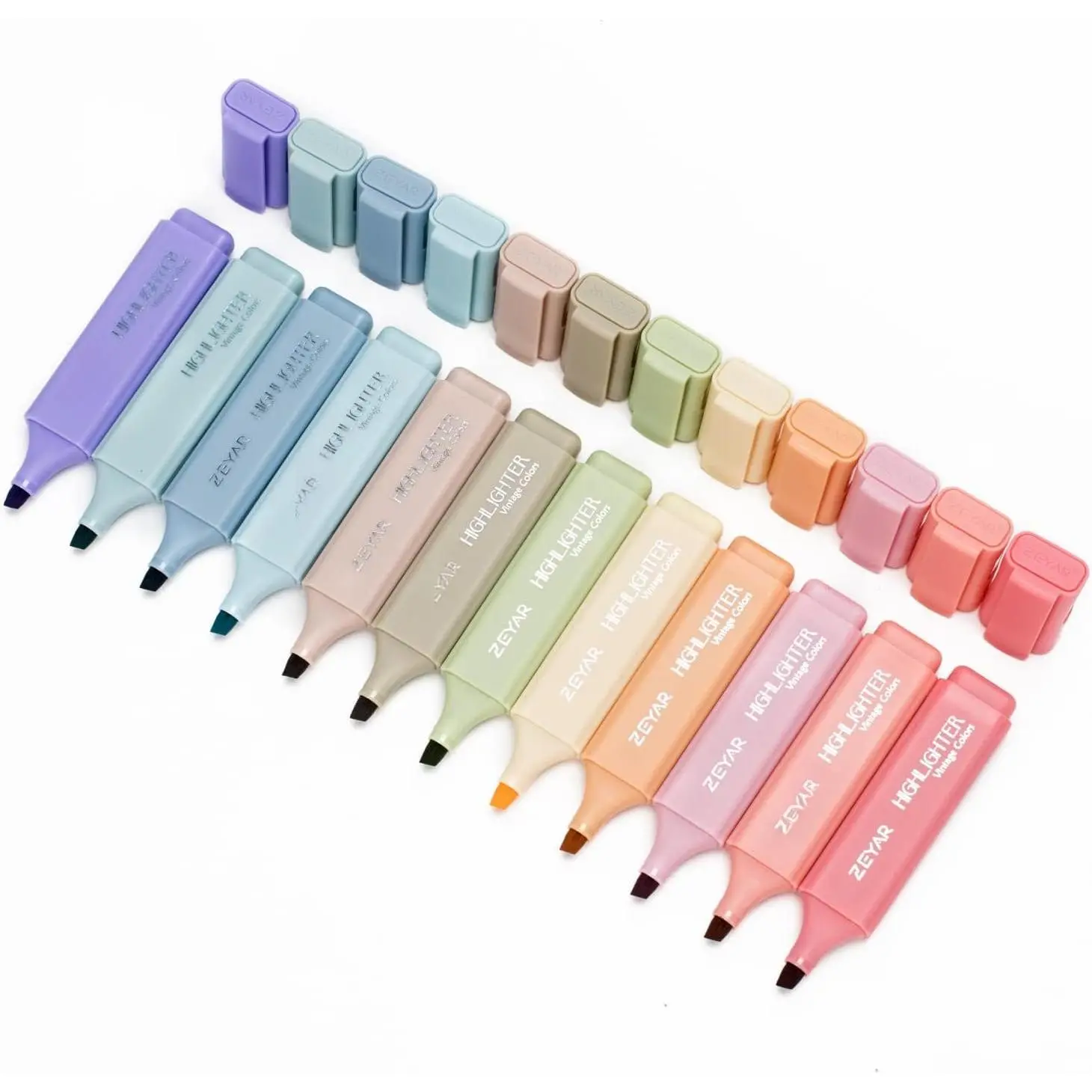 Highlighter Pen,  Colors Chisel Tip Markers, Water Based, Quick Dry, No Bleed, for  Study Notes School Office (12  Colors)