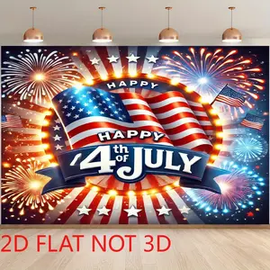 2d Flat - 2d Flat - 2d Flat Happy Independence Day Tapestry, Commemorating The 250th Anniversary of The United States, Wall Decoration for Bedroom, Living Room