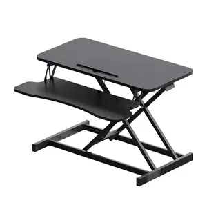 32" Height Adjustable Standing Desk Converter with Keyboard Tray, Dual Monitor & Laptop Workstation, Sit to Stand Desk Riser