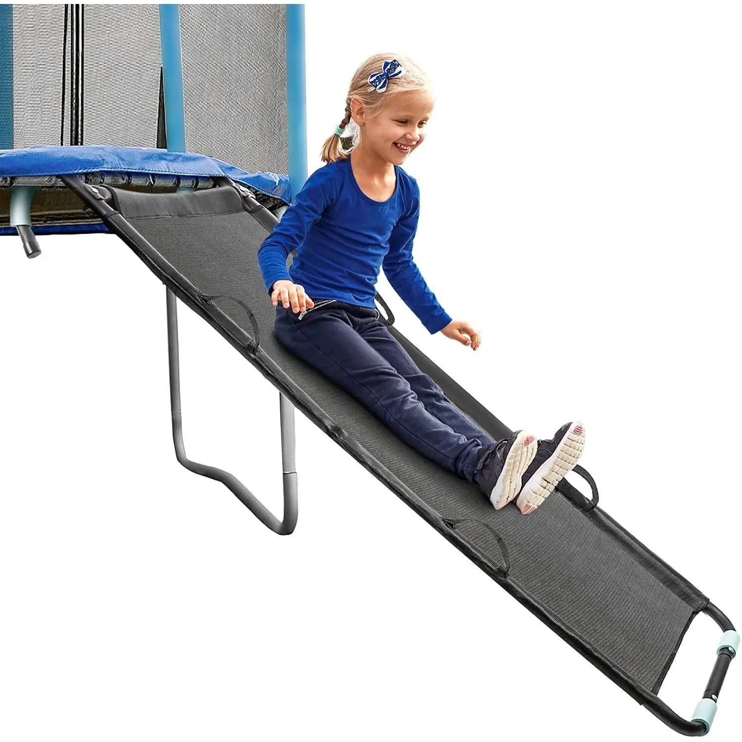 ® Trampoline Slide Ladder with Handles,  Trampoline Ladder,   Resistant Fabric, Universally Fit, Trampoline Accessories for   Climb Up & Slide Down, 20"x60"