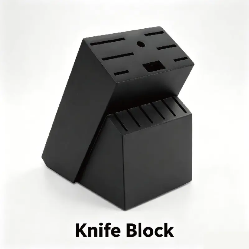 14-Slot Wooden Knife Block, Large Capacity Multi-Compartment Design, Stable Kitchen Counter Organizer, Durable and Aesthetic