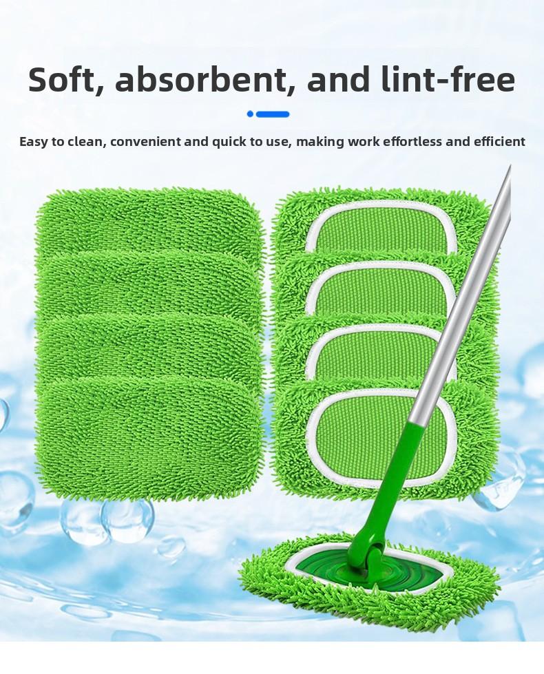 Chenille mop pad cover for household use, wet and dry dual-use, compatible with Swiffer mop replacement pad covers, reusable