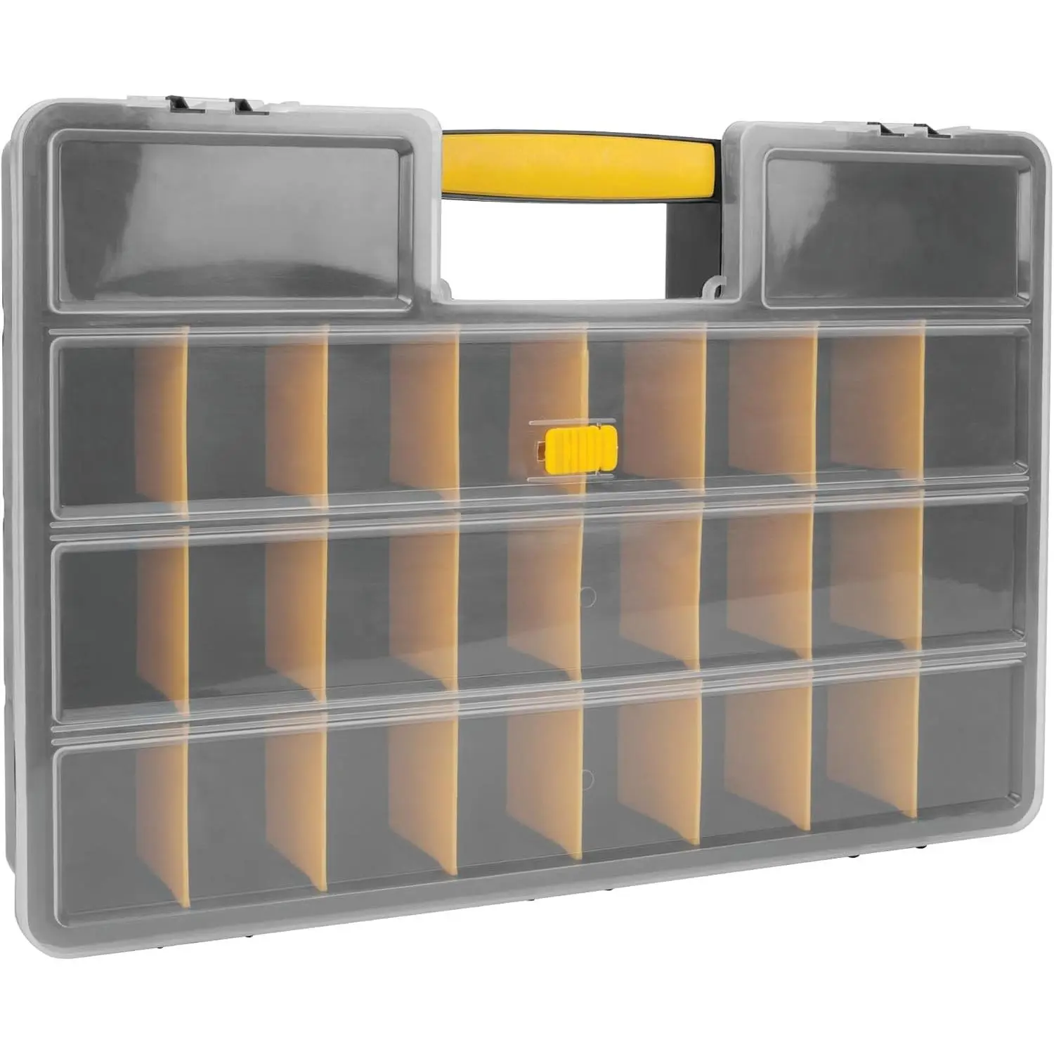 W54037 26 Adjustable Compartment Hardware Organizer Box With Dividers - Durable Plastic Screw Organizer For Nuts, Bolts, Screws, Nails, and Small Hardware