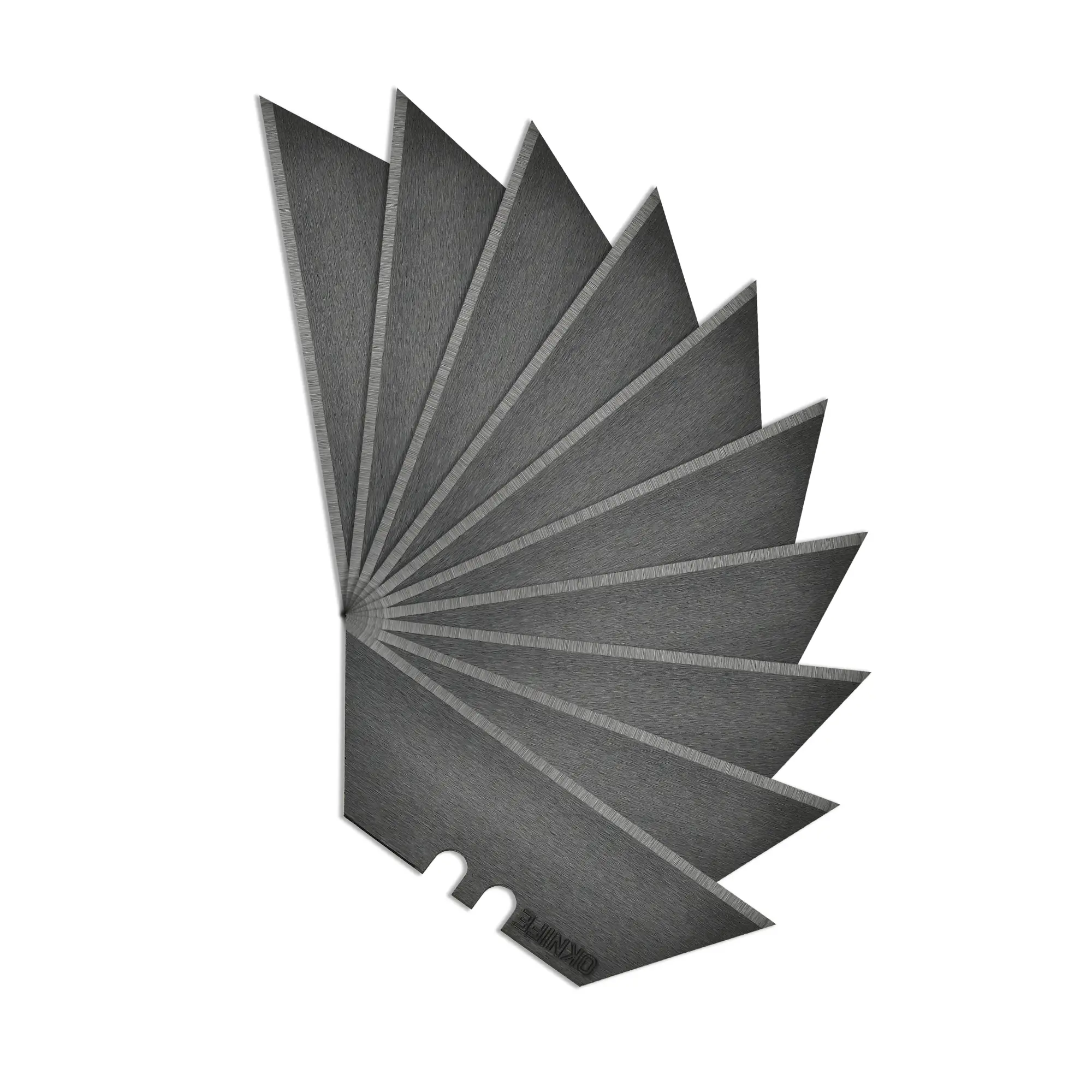 OKNIFE Ceramic Utility Knife Blades 10-Pack, White Blade, Black Blade