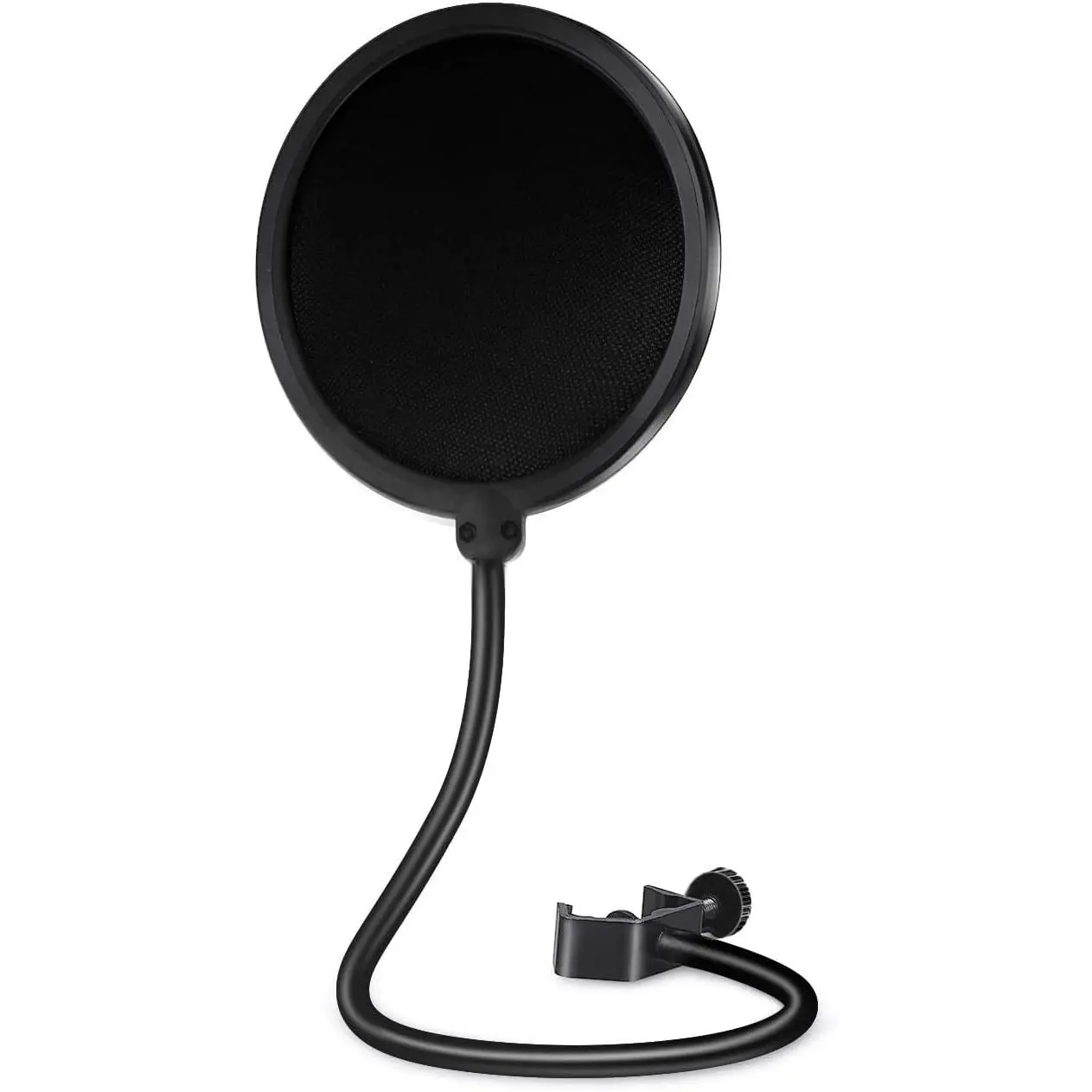 Microphone Pop Filter for Blue  and Other Mics,  Layered Wind Screen with  Flexible 360? Gooseneck Clip Stabilizing Arm for Vocal Recording, Live Broadcasting, Gaming
