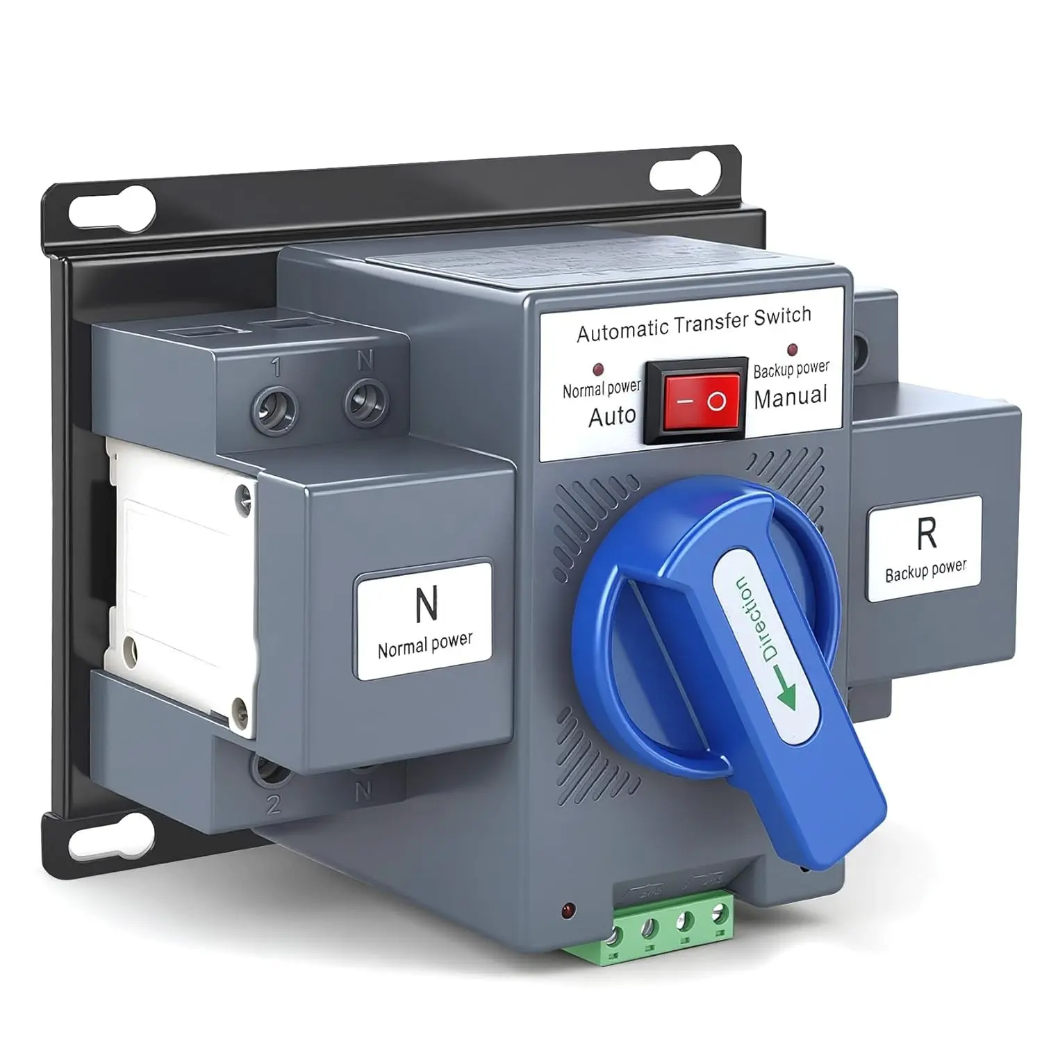 Automatic Transfer Switch (ATS) - 110V, 63A, 2P, 50/60Hz Dual Power Generator Changeover Switch with Fixed Rating for Generator Use