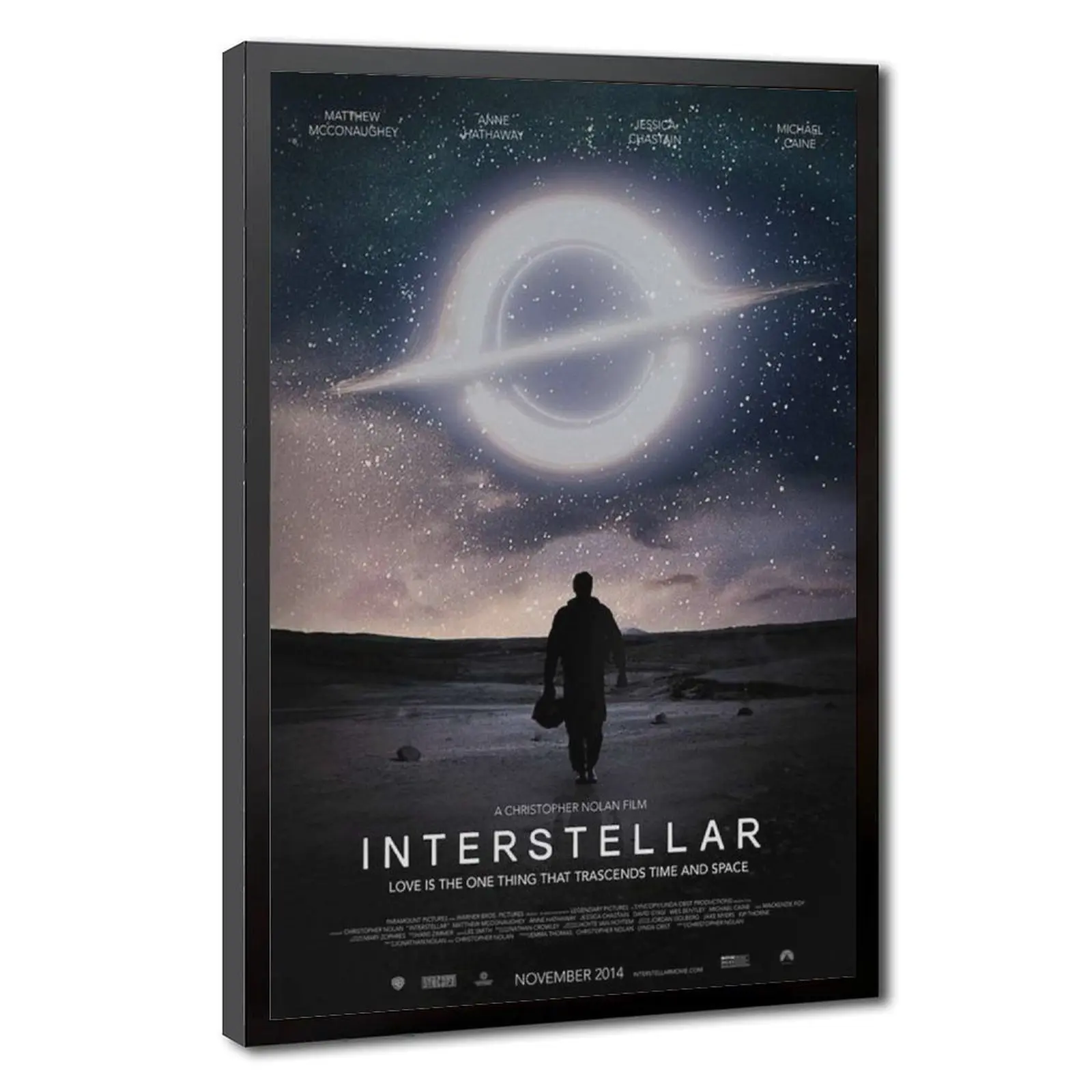 Artistic Interstellar Movie 1-Framed Canvas Print, Minimalist Classic Sci-Fi Space Photo Artwork, Home Decor for Bedroom, Living Room Wall Hanging Decoration, Set