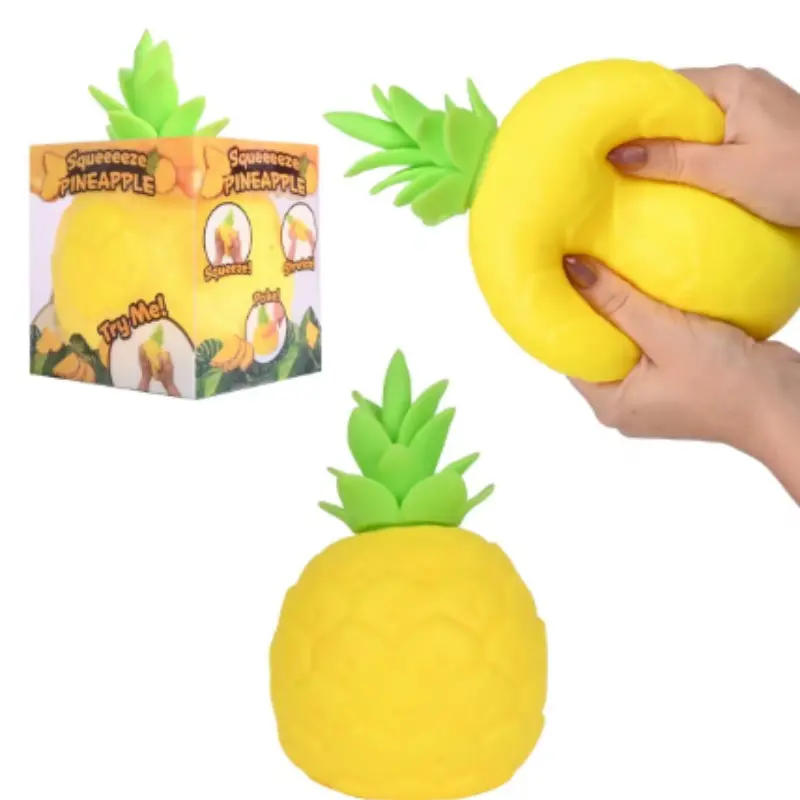 Soft Pineapple Stress Relief Toy, 6.5-Inch Thick Giant Soft Fruit Shape, Sensory Pressure Ball for Kids, Teens, Adults, Squishy Sensory Fidgets