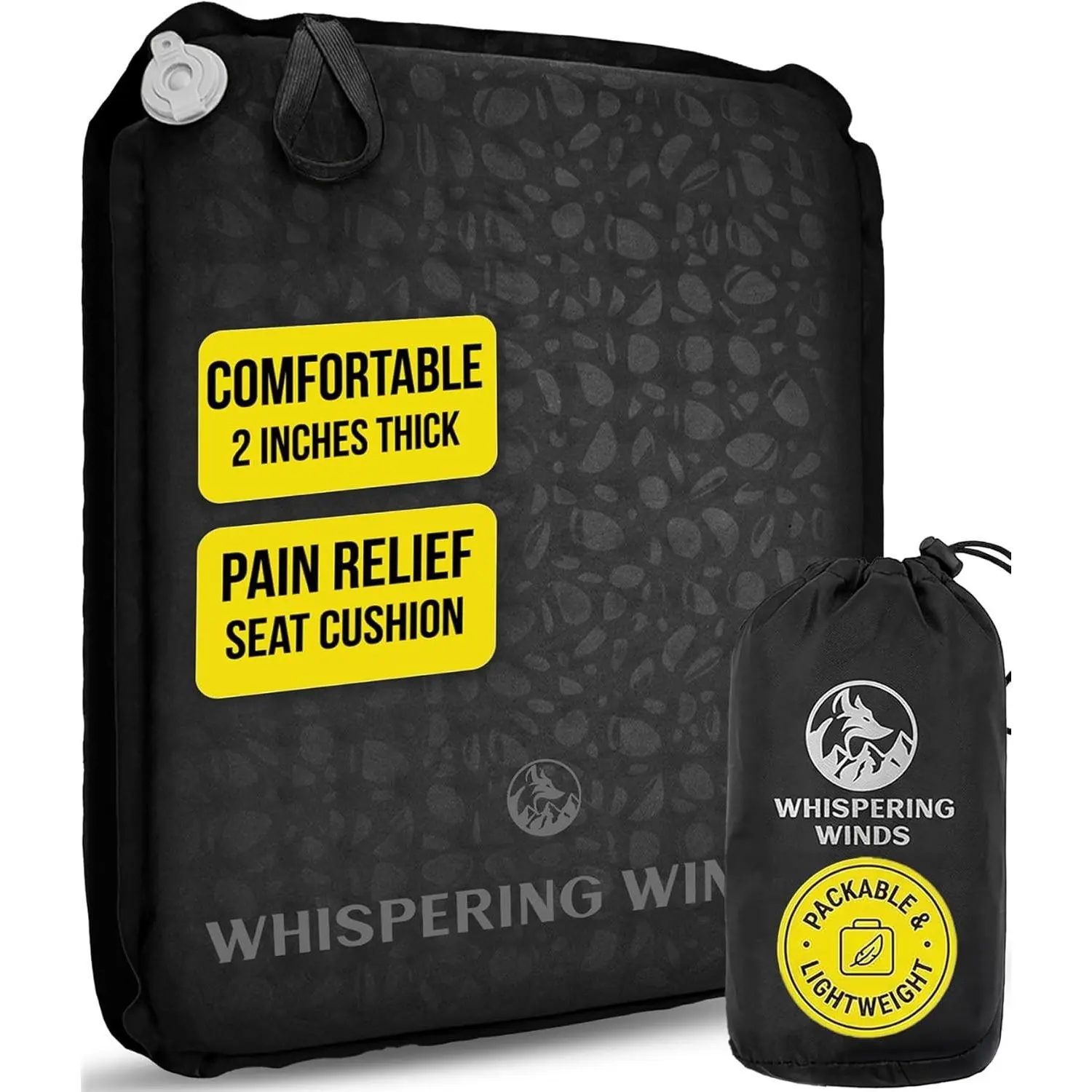 Women's Inflatable Seat Cushion - Comfortable Blow-up Foam Pad for Traveling, Airplane, Outdoor Use