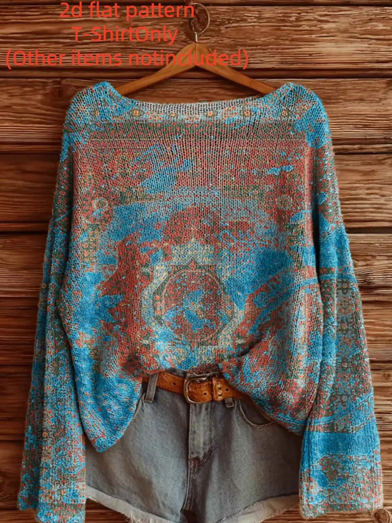 Women's Long Sleeve Top, Fall Winter Fashion, One-Shoulder Design, Digital Print, Trendy Ladies' Clothing, Casual Style