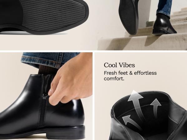 Bruno Marc Men's Chelsea Boots Zip Ankle Dress Boot