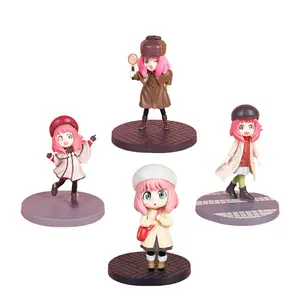 SPY*FAMILY CODE: White Movie Anya Forger Winter Costume Figure Anime Statue Red Hat Cute Collectible