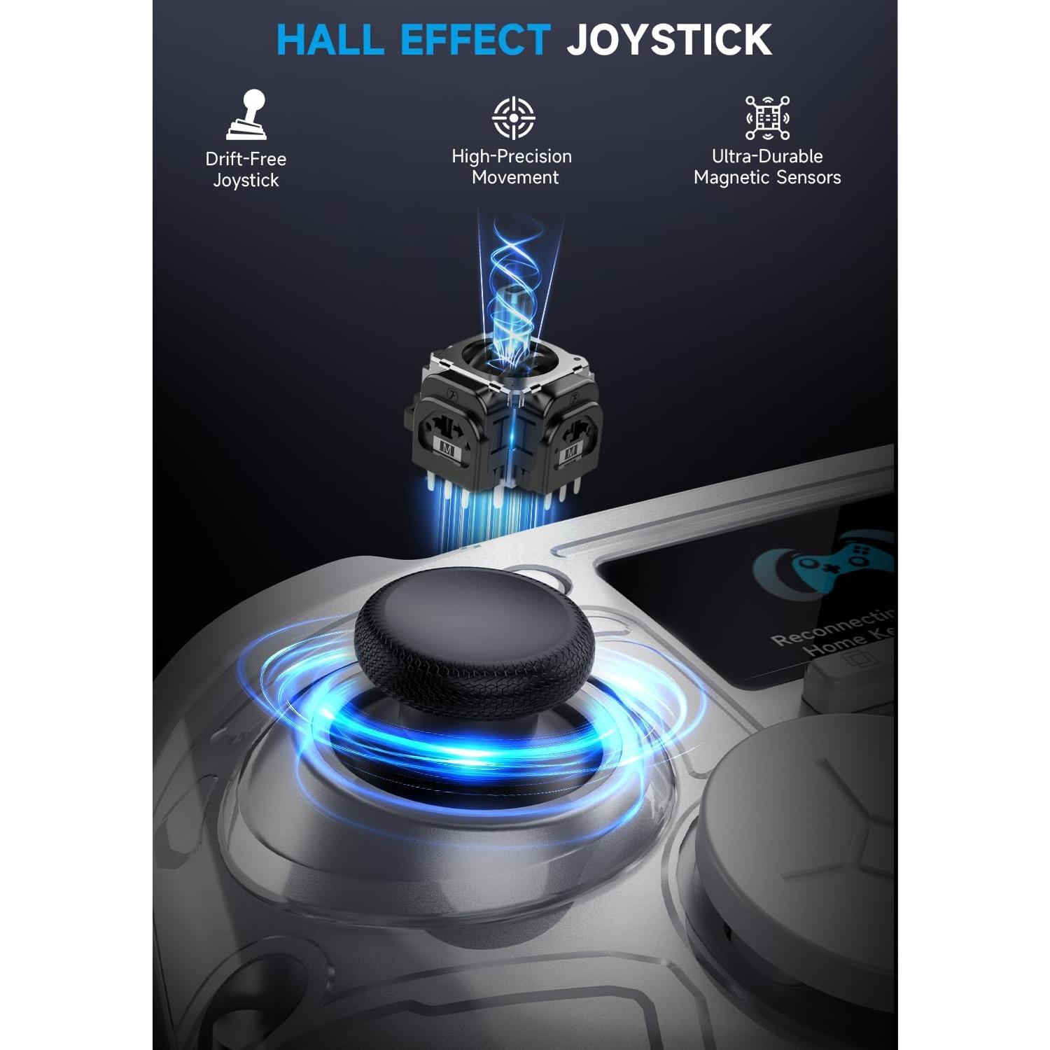 Interactive Screen PC Controller -- Controller Compatible with PC// 2/iOS/Android, Hall Effect Joystick & Triggers, RGB Lighting, Adjustable Vibration/Turbo, 1000mAh (White) Interactive Screen PC Controller -- Controller Compatible with PC// 2/iOS/Android, Hall Effect Joystick & Triggers, RGB Lighting, Adjustable Vibration/Turbo, 1000mAh (White)