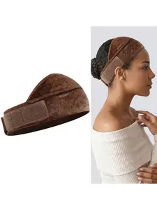 Wide Wig Grip Cap for Glueless Wigs, 2-In-1 Non Slip Wig Caps with Velvet Wig Grip Band, Nude, 1 Piece, Comfortable & Secure Fit