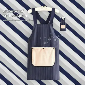 Apron with Pockets for Women and Men Cross Back Design with Towel Machine Washable Kitchen Apron for Cooking Grilling Painting Cleaning Gardening