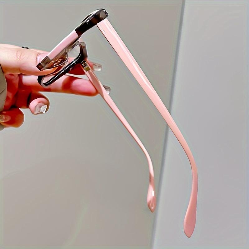 Fashion Colorblock Cat Eye Frame Reading Glasses, Stylish Eyeglass, Square Frame Eyewear, Anti- Light Glasses for Women, Fashion Eyewear Accessories for Daily Wear