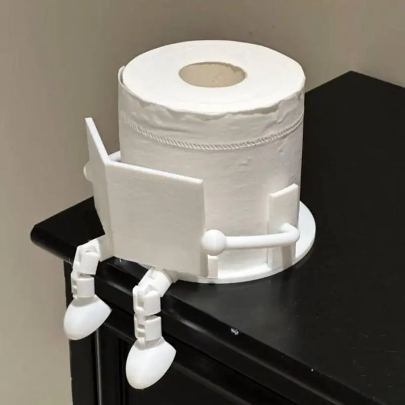 Artistic Toilet Paper Holder with Movable Joints, Durable Modern Silhouette Tissue Dispenser - Unique Housewarming Gift for Home & Office, Artistic Look