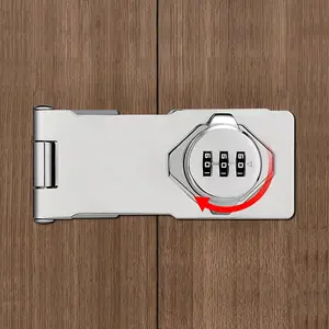 Keyless Combination Lock for Wooden Cabinet 3-Digit Password Code Hasp Latch Lock Twist Knob Drawer Cupboard Locker -Safe Closet Box ()