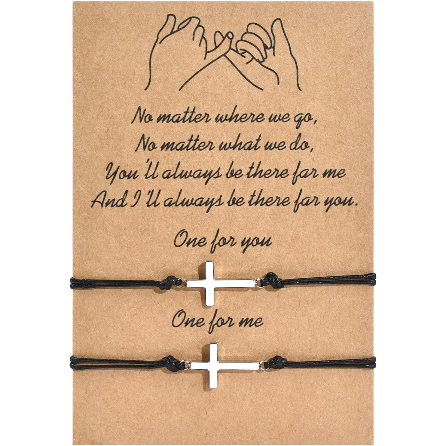 Pinky Promise Distance Matching Bracelets for Couples   | Bff Friendship Bracelet Mother Son Daughter Him Her Girlfriend Boyfriend