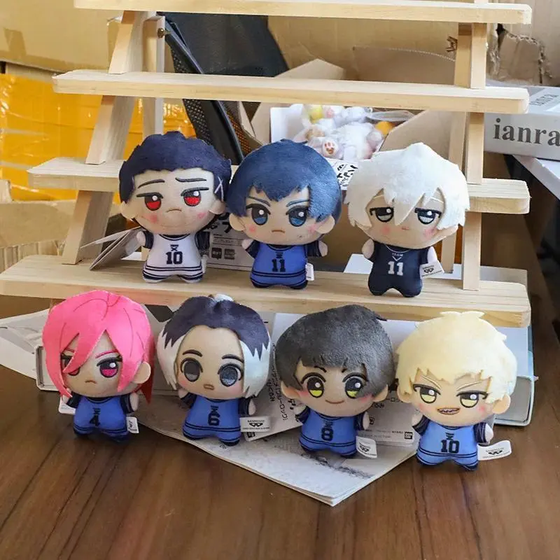 10cm Mini BLUE LOCK Plush Stuffed Doll Seishiro Nagi Isagi Yoichi Chigiri Bachira Meguru Doll Pendant Keychain Toy For Gift