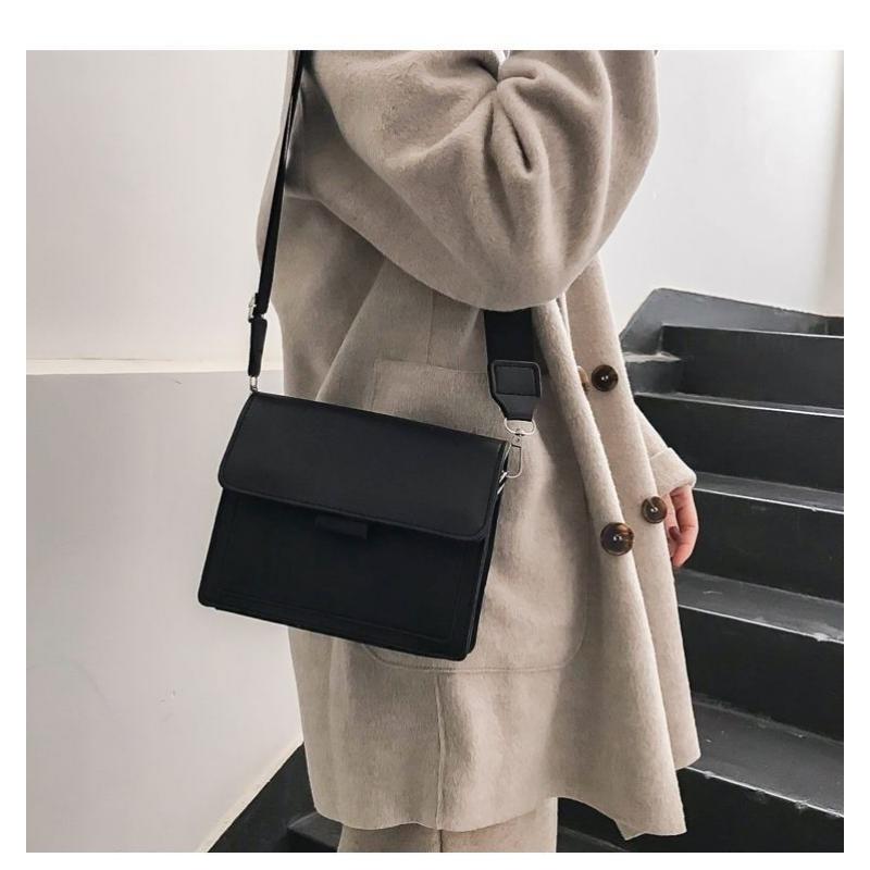 Small Bag For Women Ins Versatile Wide Shoulder Strap Square Retro One Crossbody