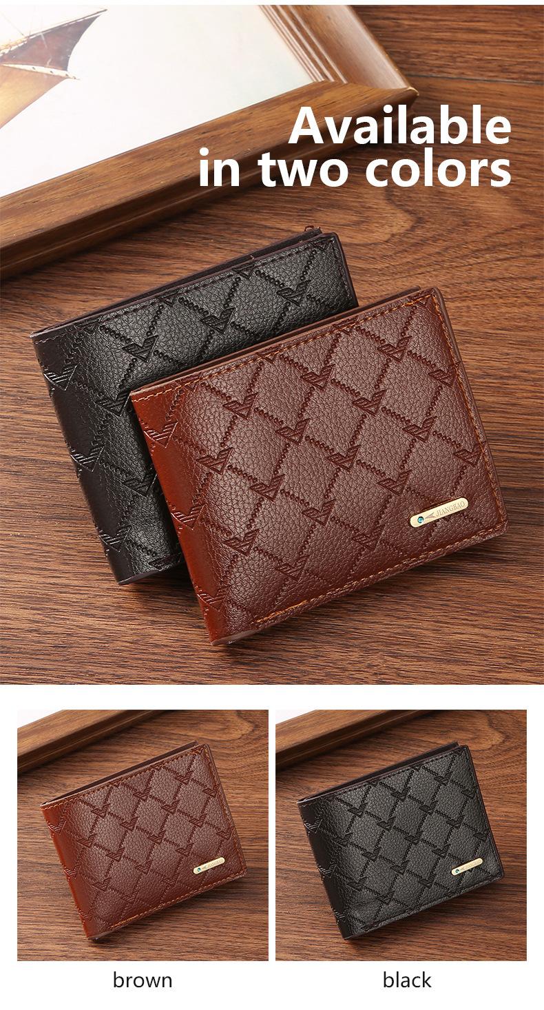 PU coin wallet, card bag, men's wallet, short style, trendy print