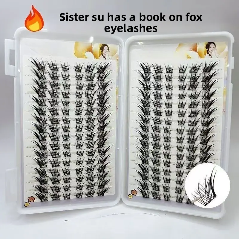 Viral 32 Rows Large Capacity Lash Book, Su Daji Fox Eye Glue-Free Self-Adhesive Lashes, New Chinese Slanted Wing Lashes For Professional Makeup Artists, Cosmetic
