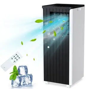 3-in-1 8000 BTU Portable AC Unit, 45dB Ultra Quiet, Cooling Fan Dehumidifier, 24H Timer, Remote Control, Window Kit & Rolling Wheels for 350 Sq Ft Home & Office