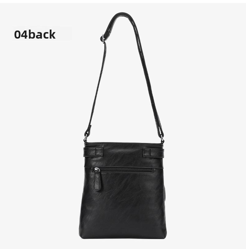 Women's Multi-Pocket Crossbody Bag, Fashion PU Leather Small Square Bag, Multi-Functional Casual Shoulder Bag with Unique Design
