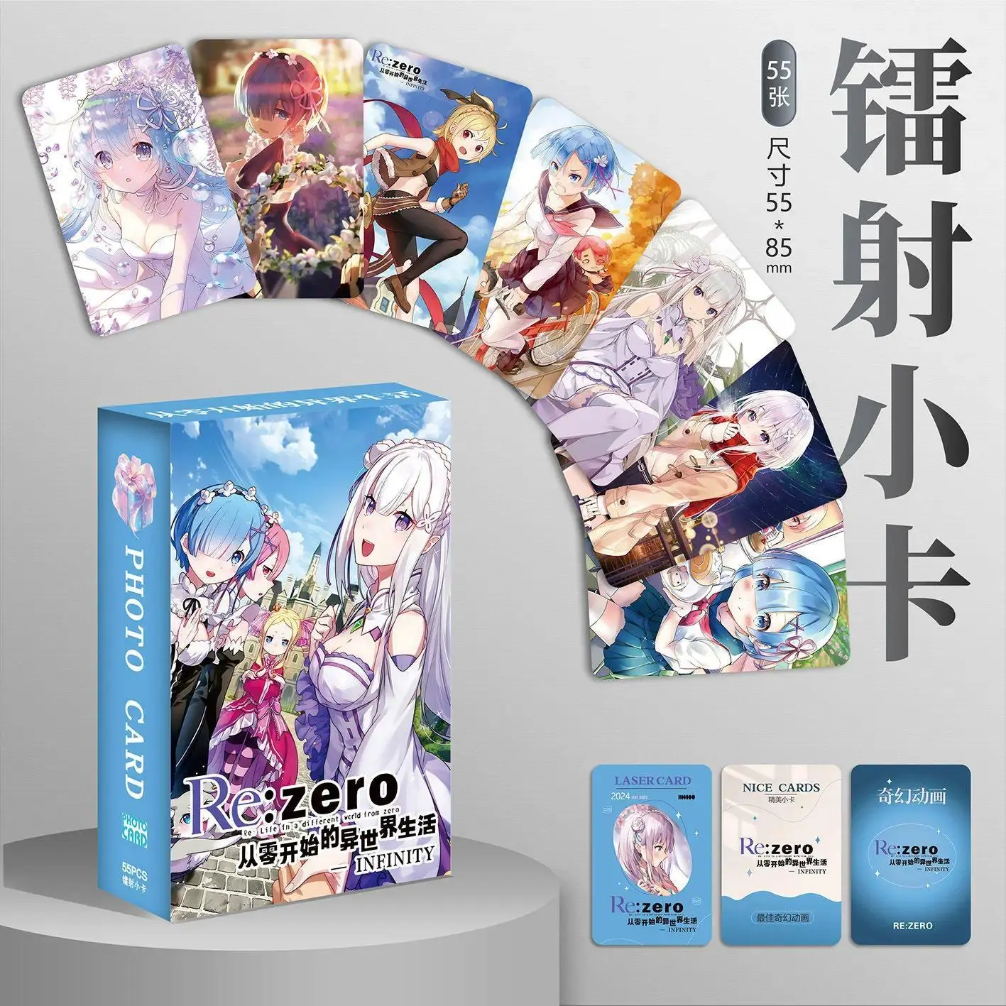 2026 new hot item Anime Re Zero Lomo Cards Pocards No Repeat 55pcs/box