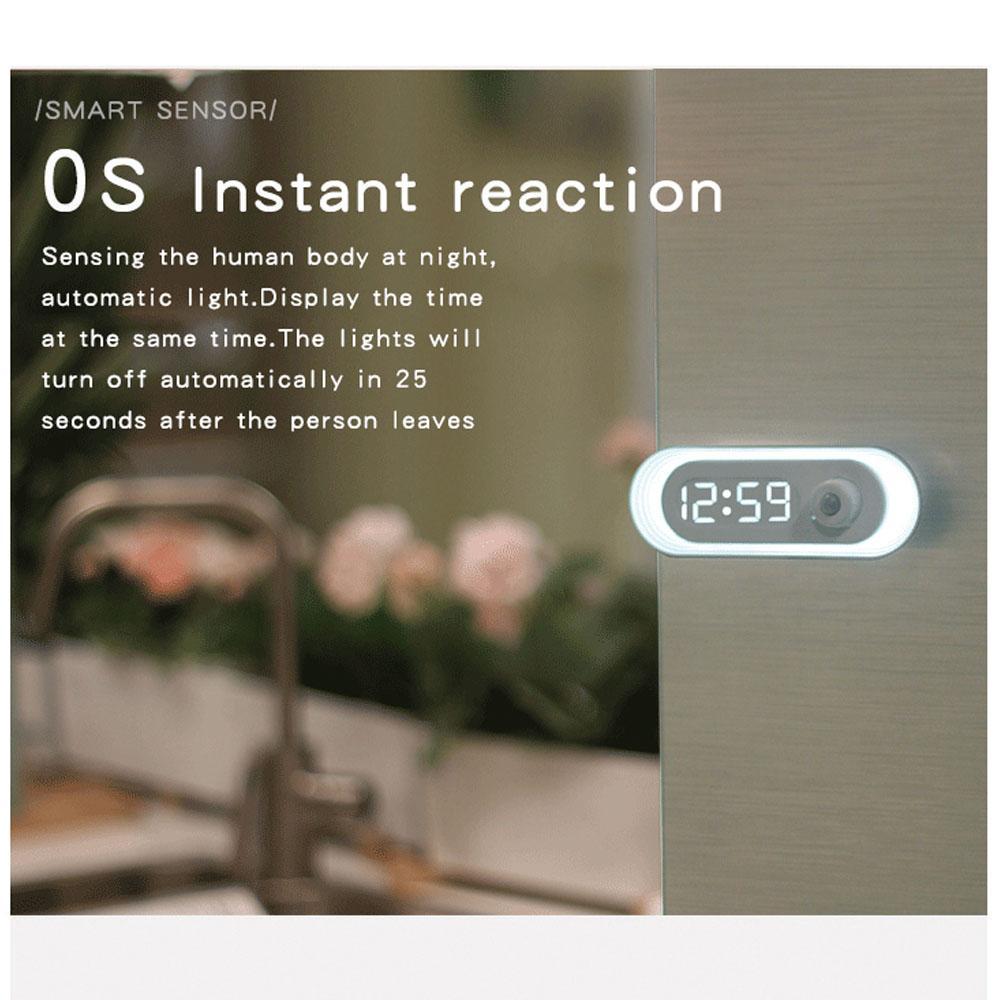 Magnetic LED Clock, Style Home Wall Light, Human Body Sensor Lamp, Smart Night Light, Gravity Induction Lamp, Christmas Gift