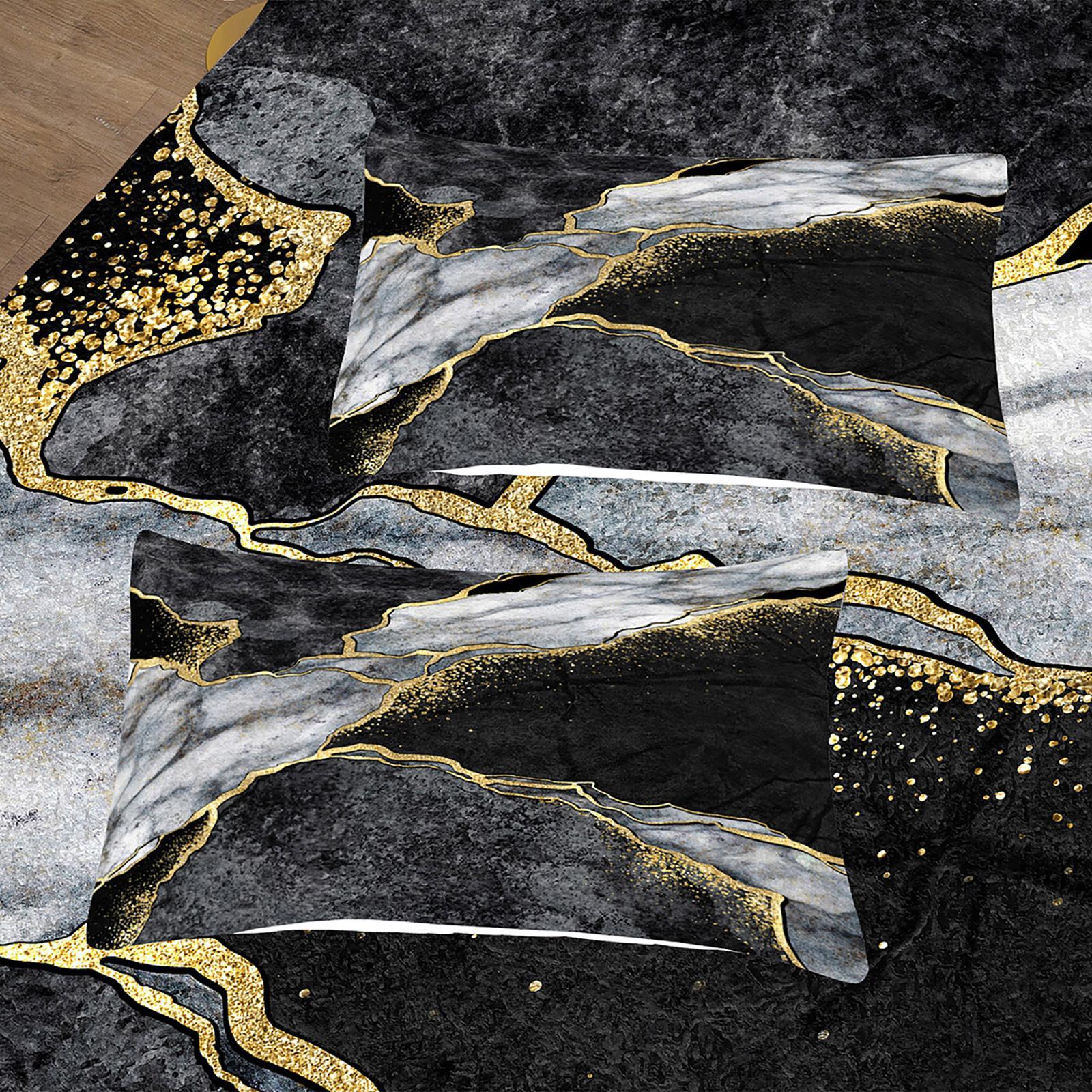 Marble Pattern Bedding Set, 2/3 Counts/set Including Duvet Cover & Pillowcase, Soft Comfortable Bedding Set for Home Bedroom, Decorative Duvet Cover