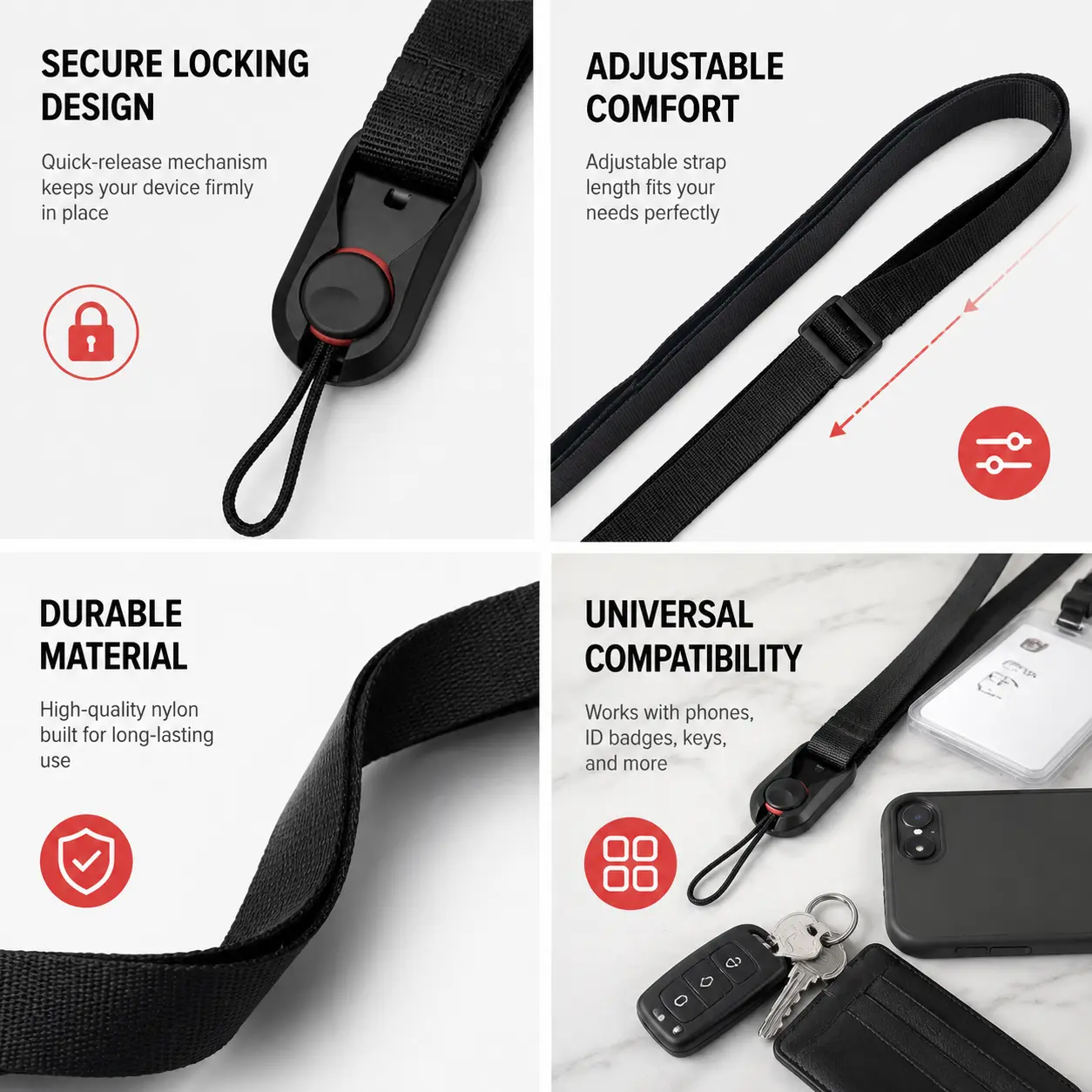 Ergonomic Adjustable Single Crossbody Camera Strap – Padded Neck & Shoulder Support, Heavy-Duty Nylon Webbing, Quick-Release Buckles, DSLR/Mirrorless Camera Accessories for Travel, Outdoor Shooting, Padded Support