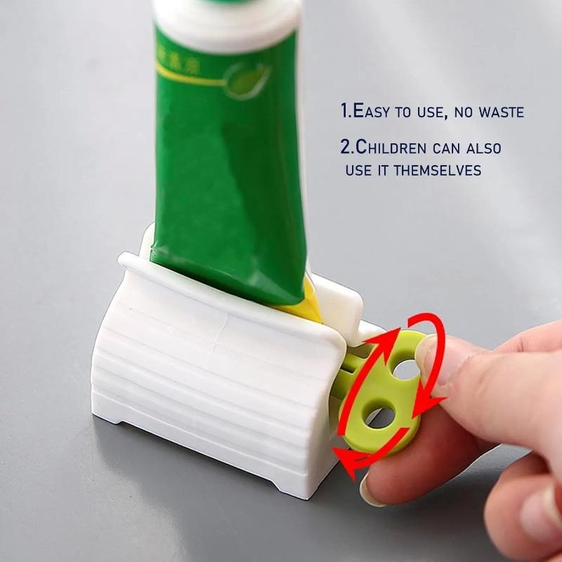 Toothpaste Squeezer Rotatable Toothpaste Holder 3-Piece Creative Toothbrush Holder Bathroom Storage Organizer for Kids Hassle-Free Dispensing Practical Bathroom Accessory