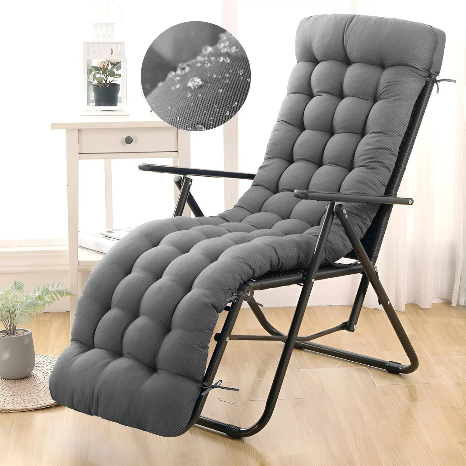 Chaise Lounge Cushions Lounge Chair Cushion Waterproof Thickened 66 x 21 x 4 Inch Lounge Chair Cushion for Outdoor Indoor Home Office