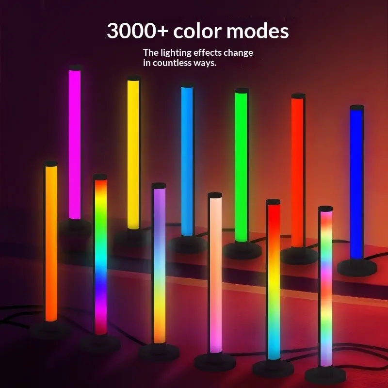 RGB Smart Ambient Lamp Pole, Music Sync LED Standing Light with APP & Remote Control, Color Changing Atmosphere Light, Lighting Effects for Gaming Room Bedroom Live Stream Party Decor Holiday Lights