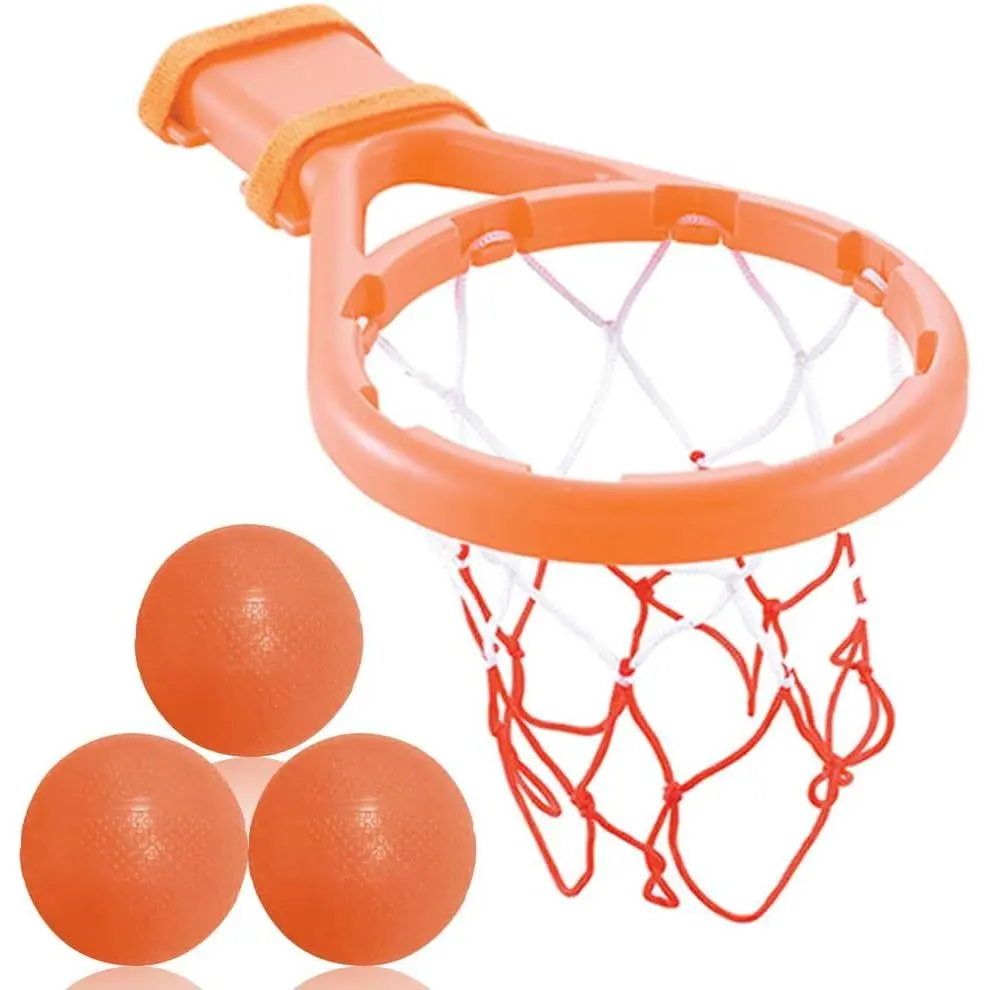 3 Bees and Me Unisex Bath Toy Basketball Hoop & Balls Set - Kid Toddler Bath Toys Gift