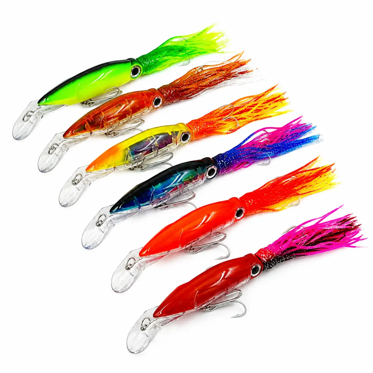 Professional 14cm 40g Saltwater Squid Lure for Offshore Deep-Sea Fishing – Bionic Soft-Hard Hybrid Octopus Design with Lifelike Swimming Action, Corrosion-Resistant Marine-Grade Plastic Body, and Enhanced Long-Casting Aerodynamics