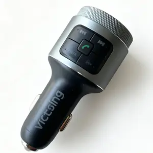 V5.0 Fm Wireless Transmitter Car, Qc3.0 Fast Charging, Wireless Car Charger, LED Backlit Display, Bluetooth-compatible Connectivity, Ideal for Daily Use, Phone Car Charger, Fm Car Adapter, Car Gadgets, Phone Charging Accessories