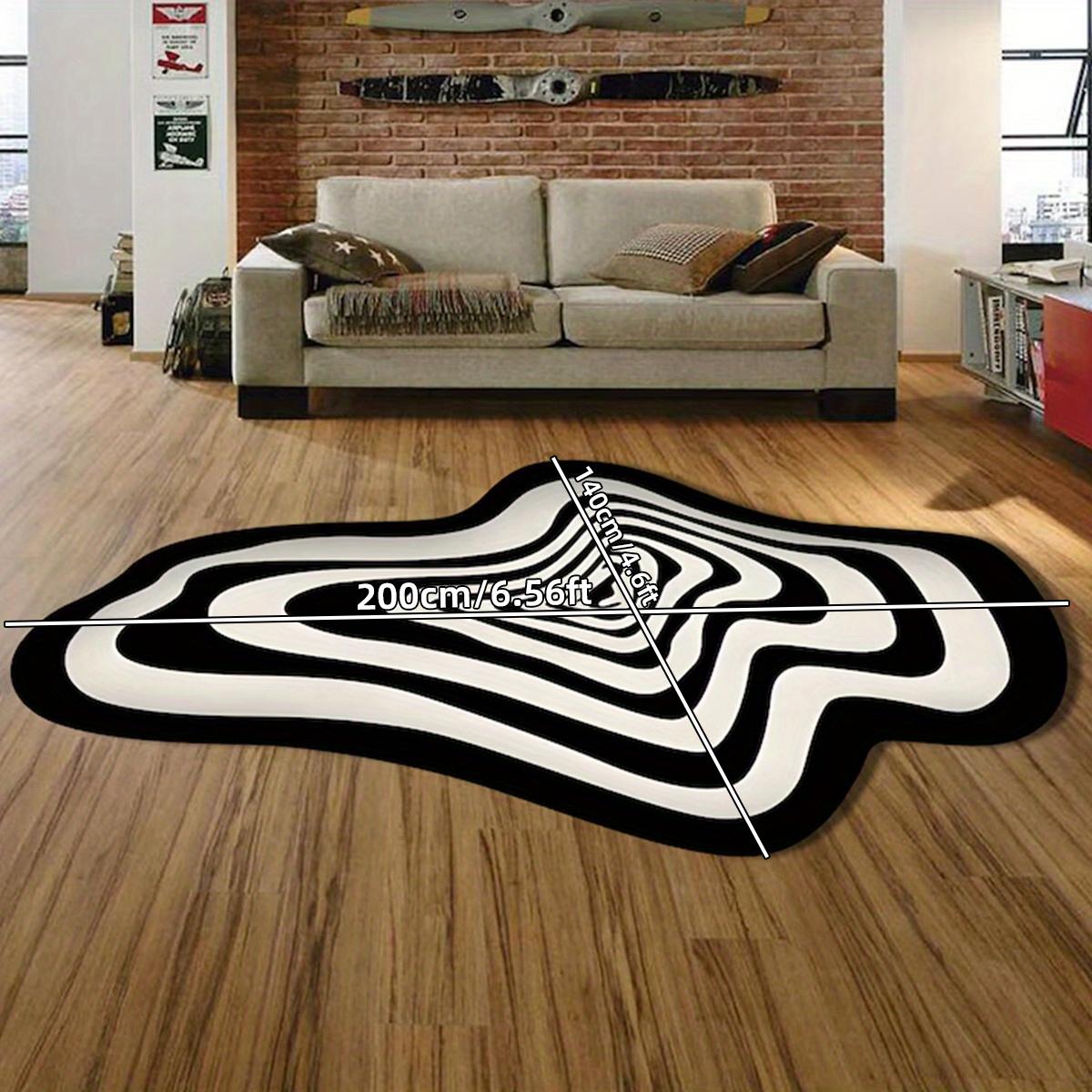 Irregular Shape Abstract Pattern Area Rug, Non-slip Washable Floor Mat, Decorative Carpet for Home Living Room Bedroom, Modern Runner Rug, Modern Indoor Rug