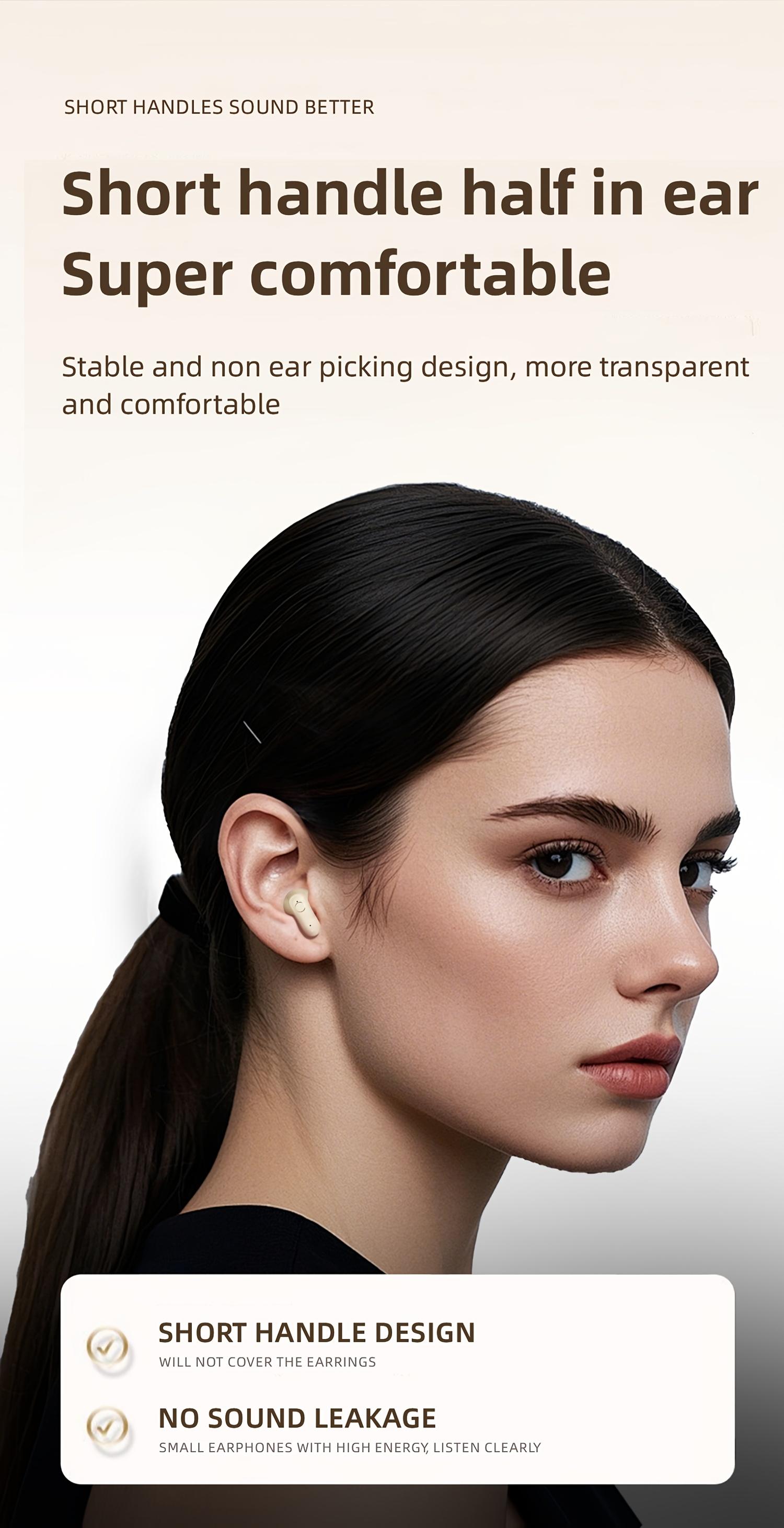 2 Pairs Wireless Earbuds – Mini Invisible Bluetooth 5.4 Headphones with LED Display, Perfect for Sleep, Sports & Gaming