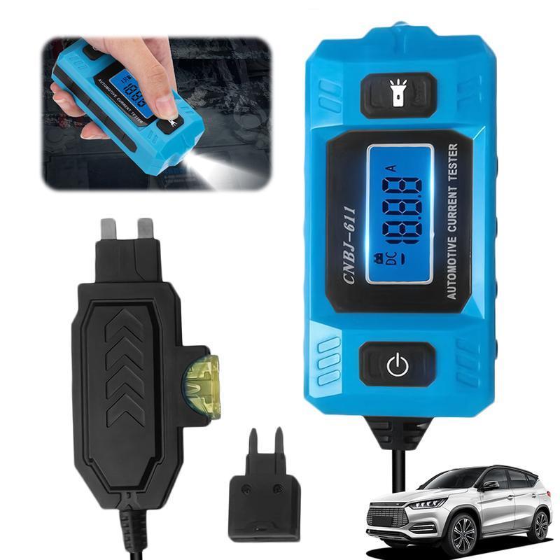 Automotive Circuit Fault Probe Tester, 20A 48V-High-Precision Current Tester, 2-in-1 Wire Tracer Short Finder, Car Relay Fuse Checker with LED Display & Front Light