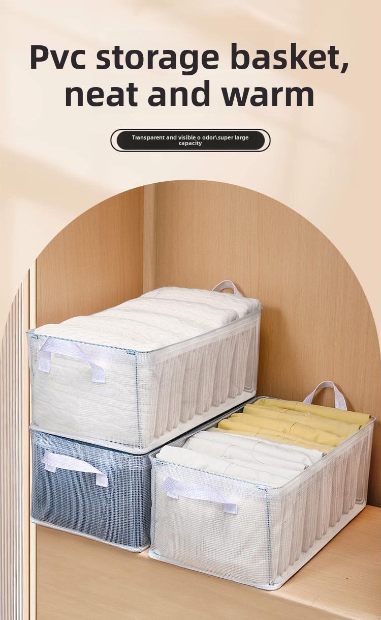 Transparent Clothes Storage Box, Drawer Organizer for Underwear Pants, Home Closet Organizer, Wardrobe Storage Container